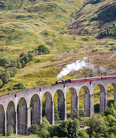 Scottish Adventure - Train on aquduct in Scotland