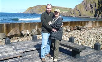 Couple on vacation in the British Isles 
